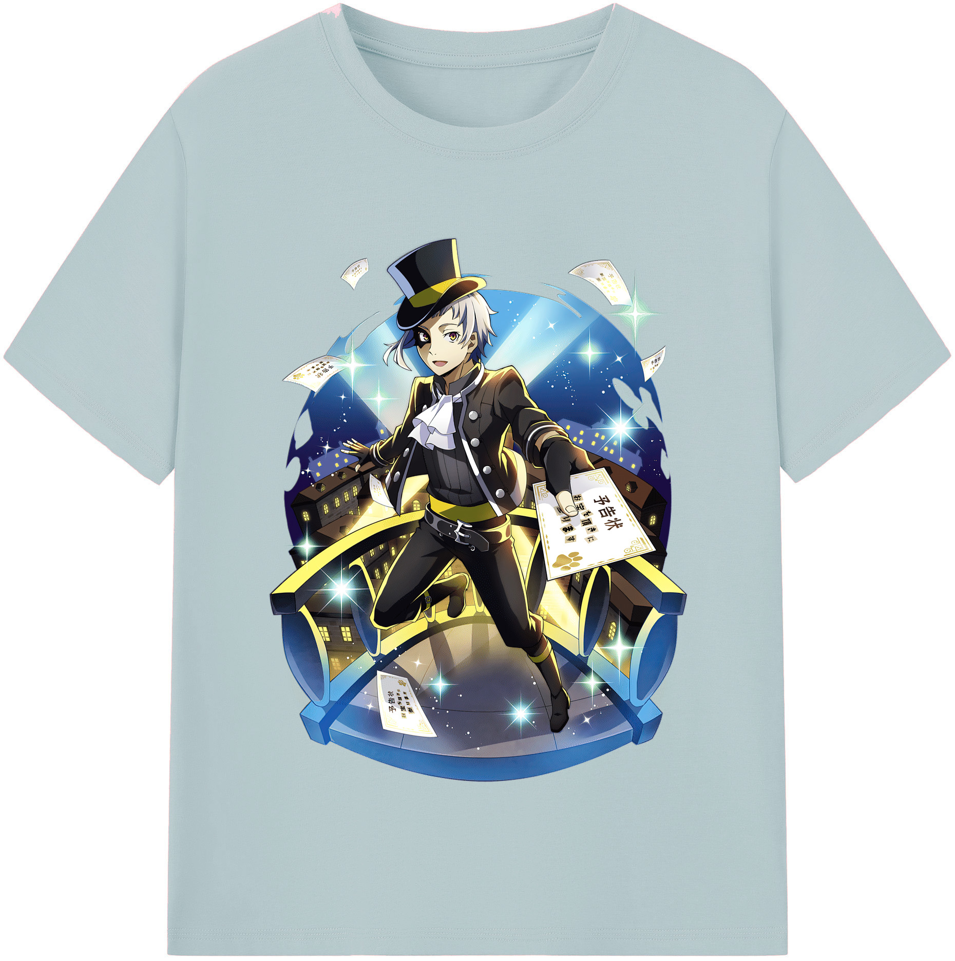 （画像用） 文豪ストレイドッグス Bungo Stray Dogs 綿100％半袖Tシャツ（フロントプリント）